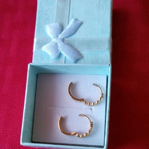 10K Gold Huggie Hoop Earrings